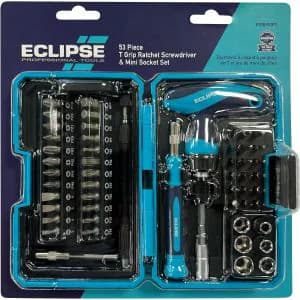Professional Tools 53pc TEclipse Professional Tools 53pc T-Grip Ratchet Screwdriver & Mini Socket Set product image