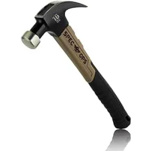 Grip Spec Ops 16 oz Curved Fiberglass Claw Hammer Shock-Absorbing Grip product image