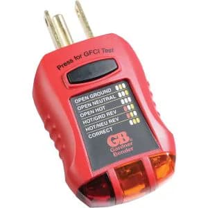 AC for GFCI/Standar Ground Fault Receptacle Tester and Circuit Analyzer 110-125V AC for GFCI/Standar product image